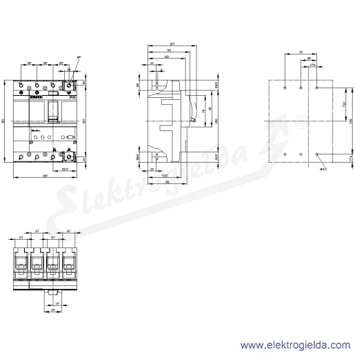 Rysunek wymiarowy Rysunek wymiarowy