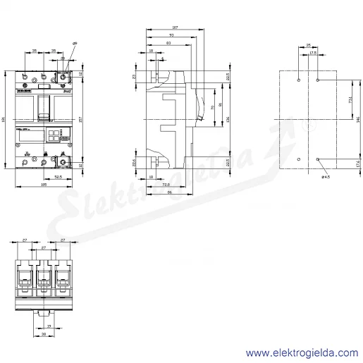 Rysunek wymiarowy Rysunek wymiarowy