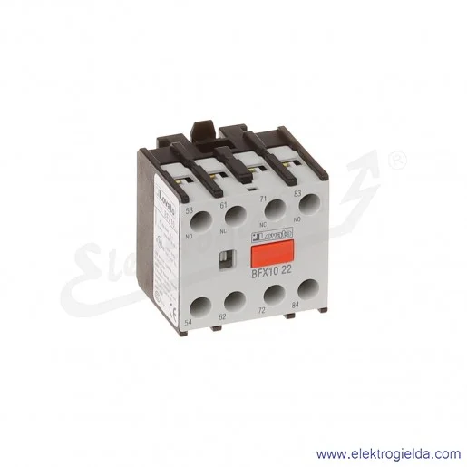 Styki pomocnicze BFX1022 2NO+2NC montaż czołowy, zaciski śrubowe, do styczników BF Styki pomocnicze BFX1022 2NO+2NC montaż czołowy, zaciski śrubowe, do styczników BF