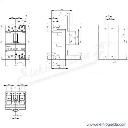 Rysunek wymiarowy Rysunek wymiarowy