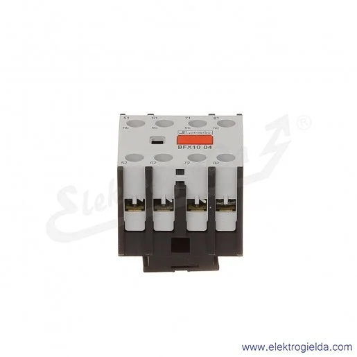 Styki pomocnicze BFX1004 4NC montaż czołowy, zaciski śrubowe, do styczników BF Styki pomocnicze BFX1004 4NC montaż czołowy, zaciski śrubowe, do styczników BF