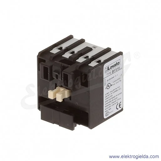 Styki pomocnicze BFX1031 3NO+1NC montaż czołowy, zaciski śrubowe, do styczników BF Styki pomocnicze BFX1031 3NO+1NC montaż czołowy, zaciski śrubowe, do styczników BF