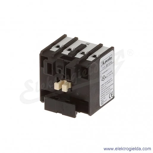 Styki pomocnicze BFX1040 4NO montaż czołowy, zaciski śrubowe, do styczników BF Styki pomocnicze BFX1040 4NO montaż czołowy, zaciski śrubowe, do styczników BF