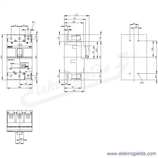 Rysunek wymiarowy Rysunek wymiarowy