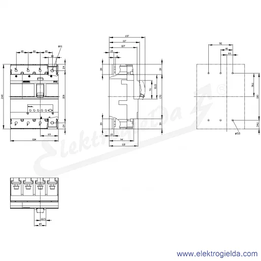 Rysunek wymiarowy Rysunek wymiarowy
