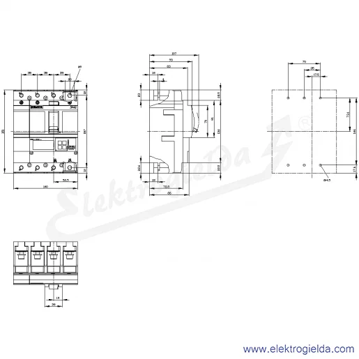 Rysunek wymiarowy Rysunek wymiarowy