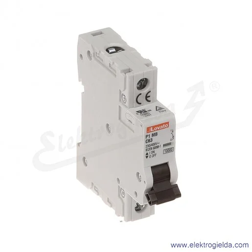 Wyłącznik nadprądowy P1MB1PC63 C63A 1P 10kA AC Wyłącznik nadprądowy P1MB1PC63 C63A 1P 10kA AC
