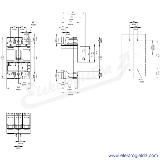 Rysunek wymiarowy Rysunek wymiarowy