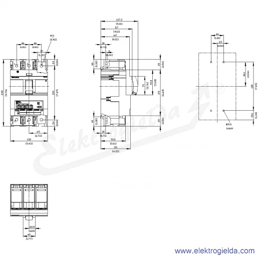Rysunek wymiarowy Rysunek wymiarowy