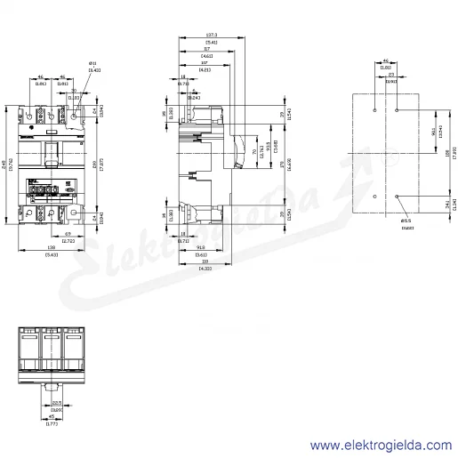 Rysunek wymiarowy Rysunek wymiarowy