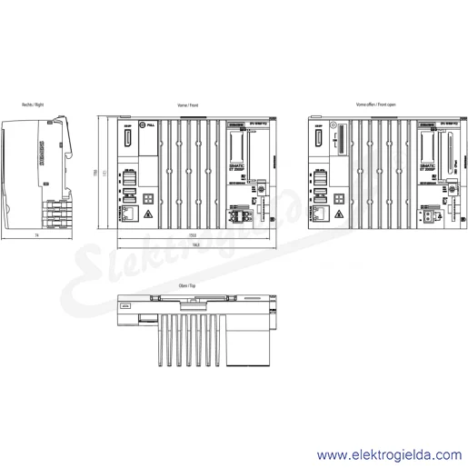 Rysunek wymiarowy Rysunek wymiarowy