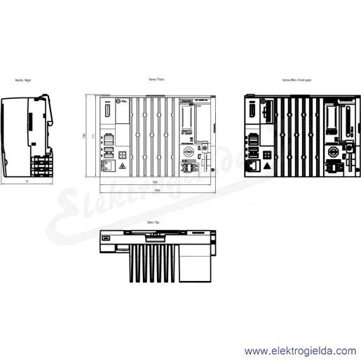 Rysunek wymiarowy Rysunek wymiarowy