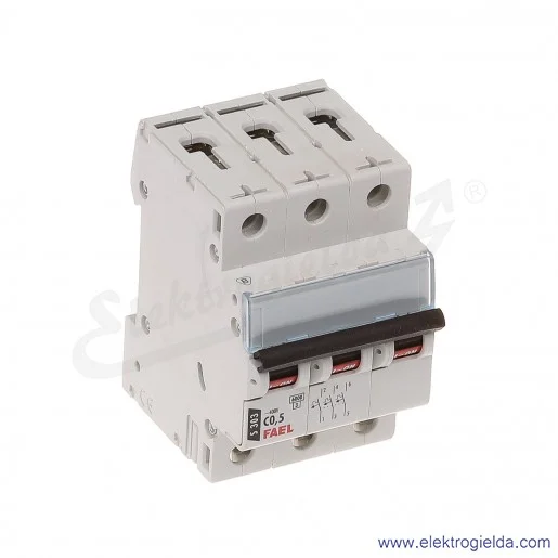 Wyłącznik nadprądowy S303 C 0,5 3P 6kA AC TX3 Wyłącznik nadprądowy S303 C 0,5 3P 6kA AC TX3