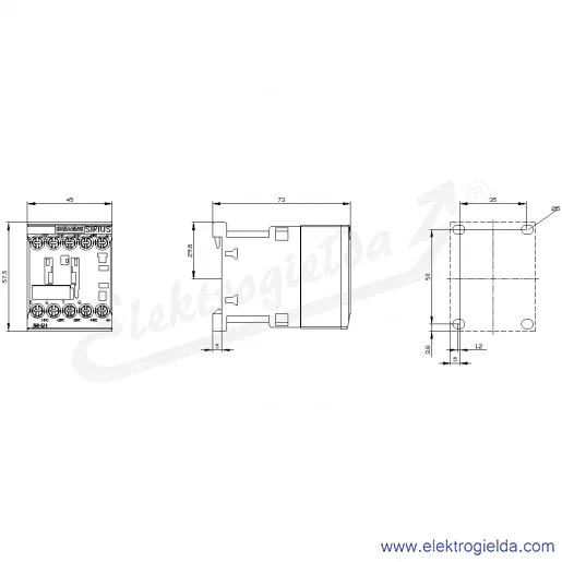 Rysunek wymiarowy Rysunek wymiarowy