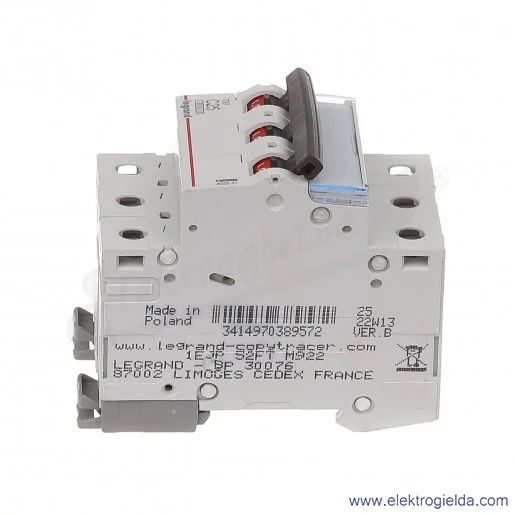 Wyłącznik nadprądowy S303 C 25 3P 6kA AC TX3 Wyłącznik nadprądowy S303 C 25 3P 6kA AC TX3