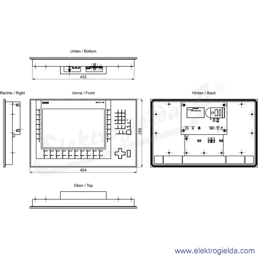 Rysunek wymiarowy Rysunek wymiarowy
