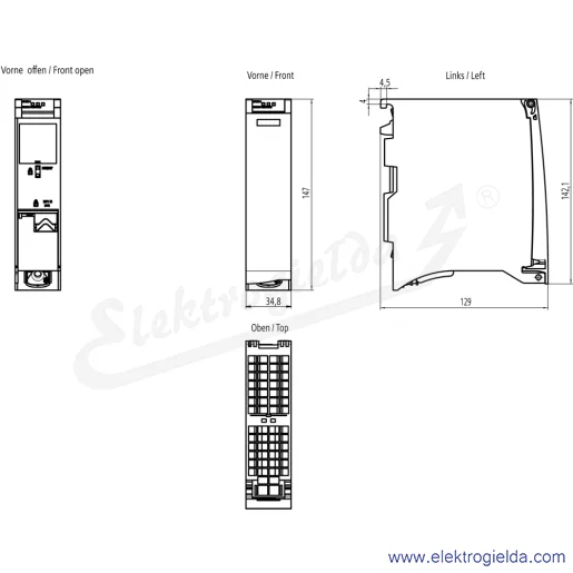 Rysunek wymiarowy Rysunek wymiarowy