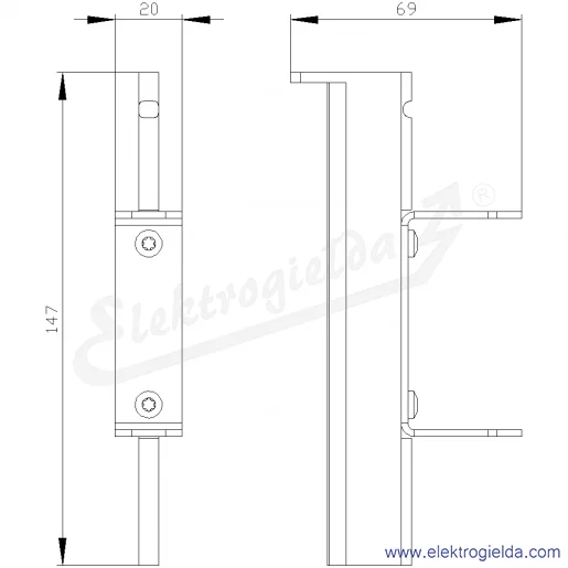 Rysunek wymiarowy Rysunek wymiarowy