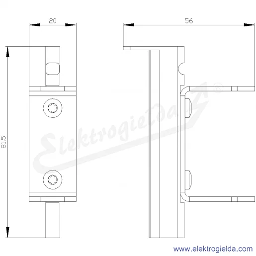 Rysunek wymiarowy Rysunek wymiarowy