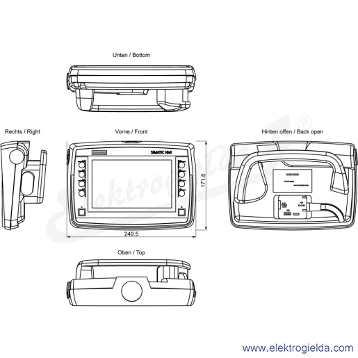 Rysunek wymiarowy Rysunek wymiarowy