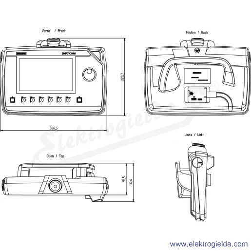 Rysunek wymiarowy Rysunek wymiarowy