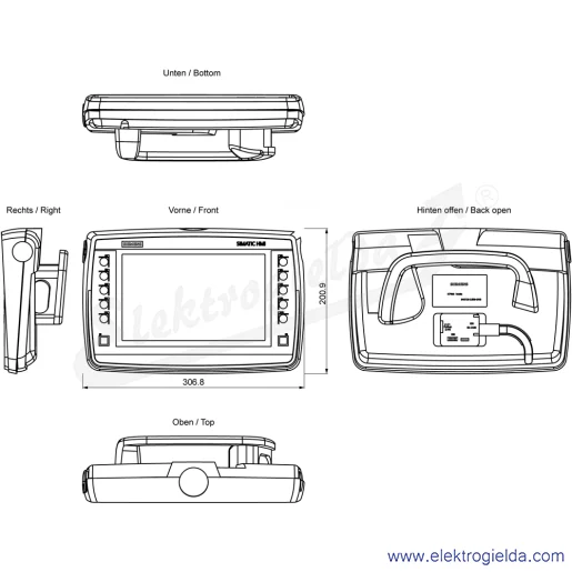 Rysunek wymiarowy Rysunek wymiarowy