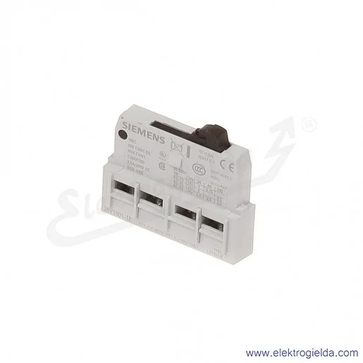 Styk pomocniczy 3RV1901-1E POPRZECZNY 1NO + 1NC, DO WYŁĄCZNIKÓW WIELKOŚCI S00, S0, S2, S3 Styk pomocniczy 3RV1901-1E POPRZECZNY 1NO + 1NC, DO WYŁĄCZNIKÓW WIELKOŚCI S00, S0, S2, S3