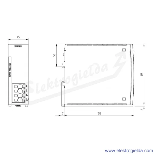 Rysunek wymiarowy Rysunek wymiarowy