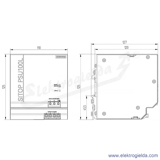 Rysunek wymiarowy Rysunek wymiarowy