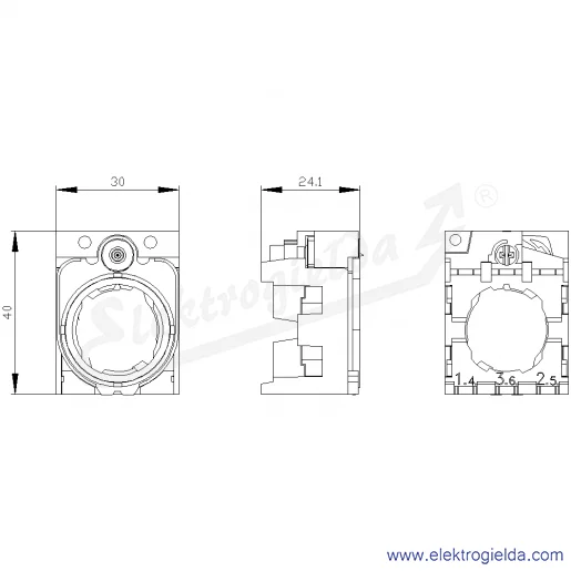 Rysunek wymiarowy Rysunek wymiarowy