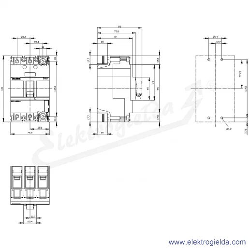 Rysunek wymiarowy Rysunek wymiarowy