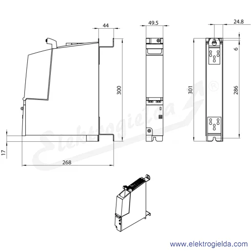 Rysunek wymiarowy Rysunek wymiarowy