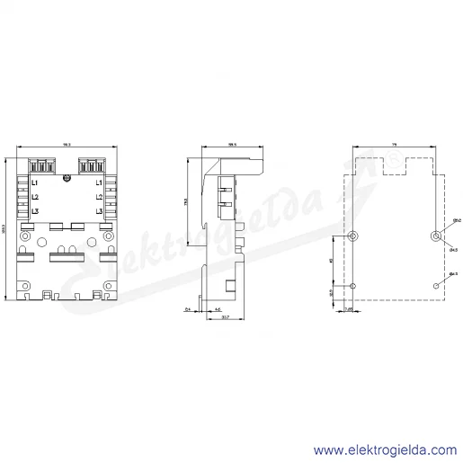 Rysunek wymiarowy Rysunek wymiarowy