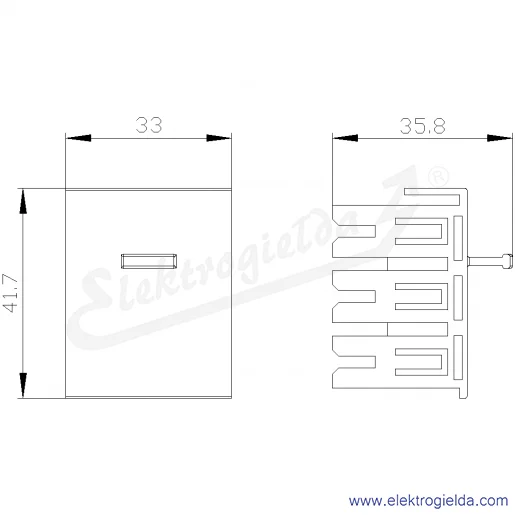 Rysunek wymiarowy Rysunek wymiarowy