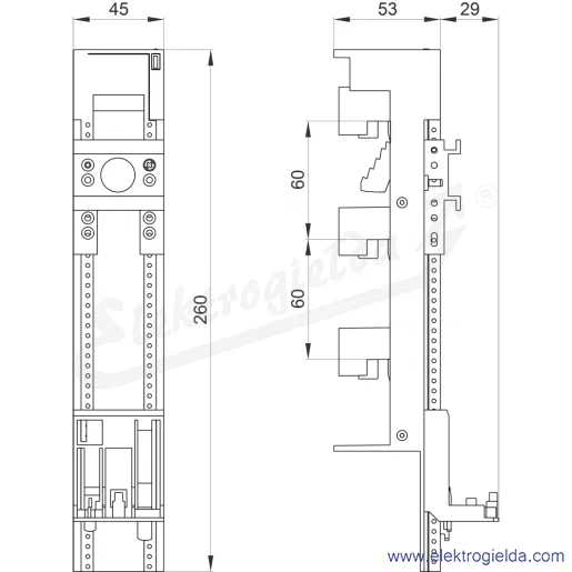 Rysunek wymiarowy Rysunek wymiarowy