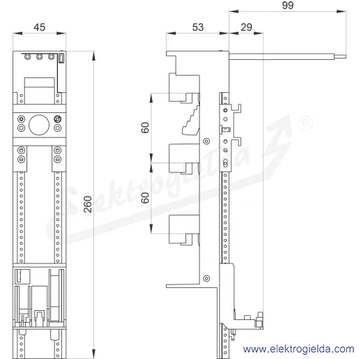 Rysunek wymiarowy Rysunek wymiarowy