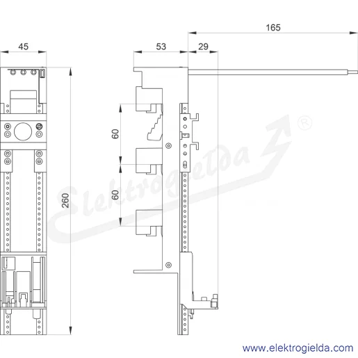 Rysunek wymiarowy Rysunek wymiarowy