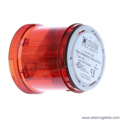 Lampka sygnalizacyjna 900012313, XDC, czerwona, LED-230VAC, światło ciągłe