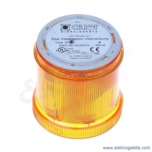 Lampka sygnalizacyjna 900031405, XDF, pomarańczowa, błyskowa, LED-24VAC