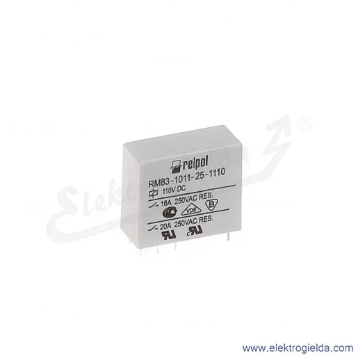 Przekaźnik miniaturowy RM83-1011-25-1110 1P 110VDC do obwodów drukowanych i gniazd Przekaźnik miniaturowy RM83-1011-25-1110 1P 110VDC do obwodów drukowanych i gniazd