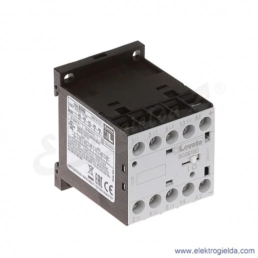 Stycznik BG0910D024 24VDC Ith 20A AC3/400V 4KW, 1NO Stycznik BG0910D024 24VDC Ith 20A AC3/400V 4KW, 1NO