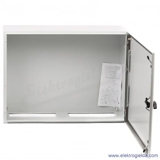 Obudowa metalowa NSYS3D81030D, 800x1000x300 Drzwi podwójne pełne bez płyty montażowej Obudowa metalowa NSYS3D81030D, 800x1000x300 Drzwi podwójne pełne bez płyty montażowej