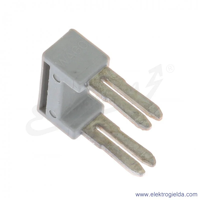 Mostek przeskokowy 284-409 1na3 10mm2 z izolacją, szary Mostek przeskokowy 284-409 1na3 10mm2 z izolacją, szary
