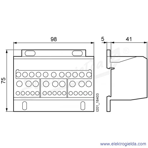 Rysunek wymiarowy Rysunek wymiarowy