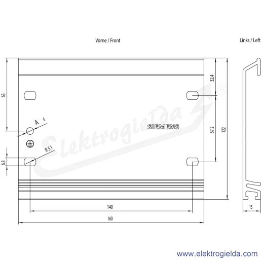 Rysunek wymiarowy Rysunek wymiarowy