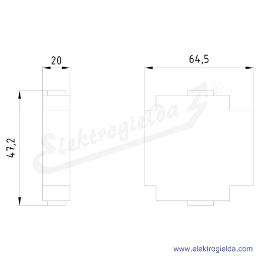 Rysunek wymiarowy Rysunek wymiarowy