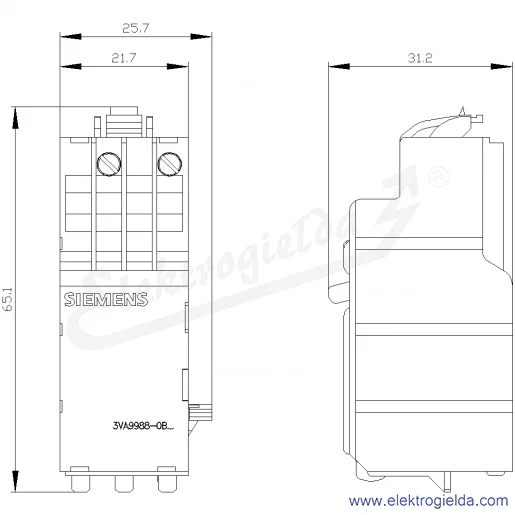 Rysunek wymiarowy Rysunek wymiarowy