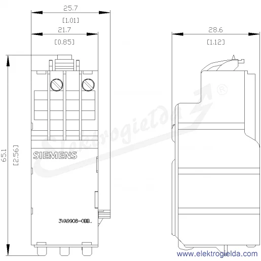 Rysunek wymiarowy Rysunek wymiarowy