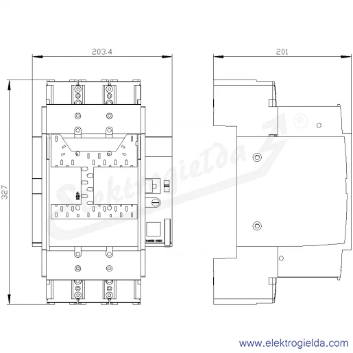 Rysunek wymiarowy Rysunek wymiarowy