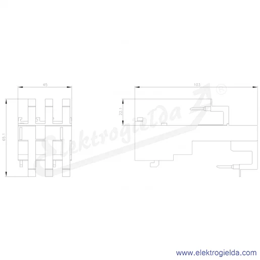 Rysunek wymiarowy Rysunek wymiarowy